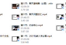 2021梵公子私教内部课-恋爱虎